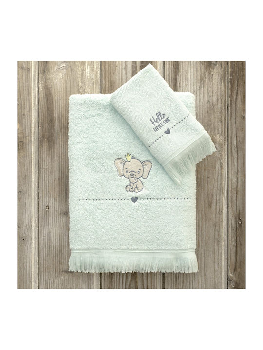 Kocoon Kocoon Babyhandtücher Set 2 Stück Mint Gewicht 380gr/m²