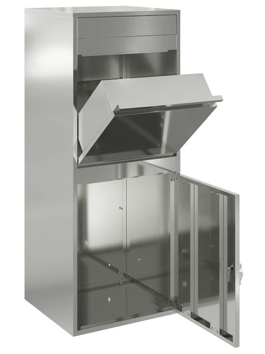 vidaXL Γραμματοκιβώτιο Εξωτερικού Χώρου Inox Γαλβανισμένος χάλυβας 47.5x38x59cm
