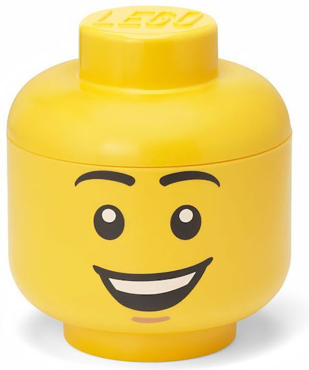 LEGO Children's Toy Storage Box Made of Plastic Yellow 27x27cm