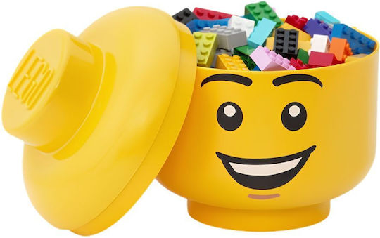 LEGO Children's Toy Storage Box Made of Plastic Yellow 27x27cm
