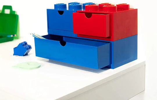 LEGO Детска кутия за съхранение от пластмаса 4 Knobs Син 15x15x11см 1бр