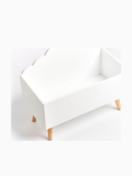 Zeller din Lemn Nor Alb 58x28x45cm 1buc
