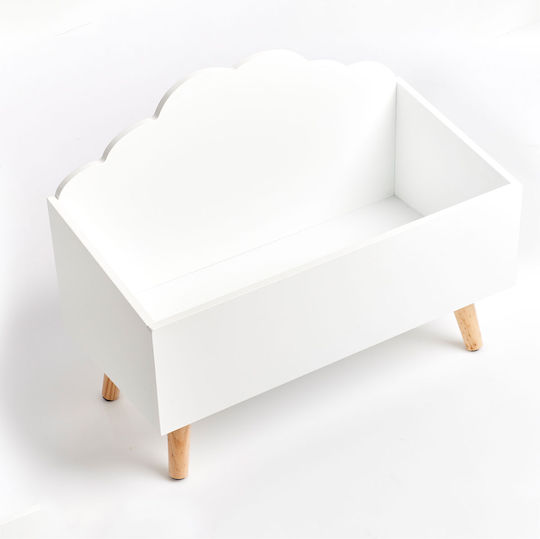 Zeller Kinder Aufbewahrungsbox aus Holz Wolke Weiß 58x28x45cm 1Stück