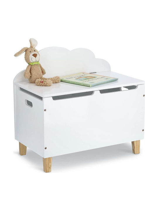 Zeller Kinder Aufbewahrungsbox aus Holz Wolke Weiß 60x34.5x56cm 1Stück