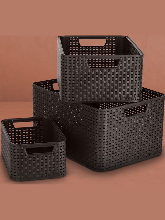 Curver Καλάθι Αποθήκευσης Rattan Καφέ 18lt