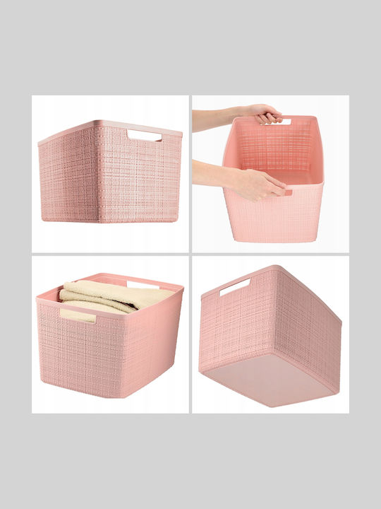 Groziņš Jute L 20l 36x28x23cm Pink