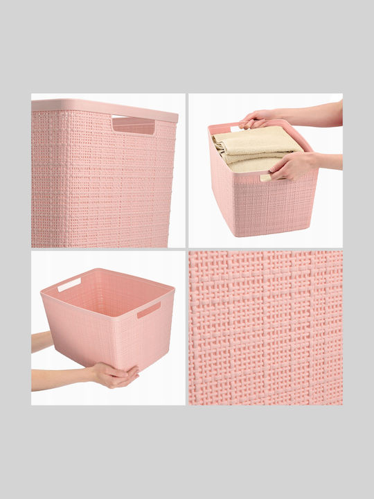 Groziņš Jute L 20l 36x28x23cm Pink