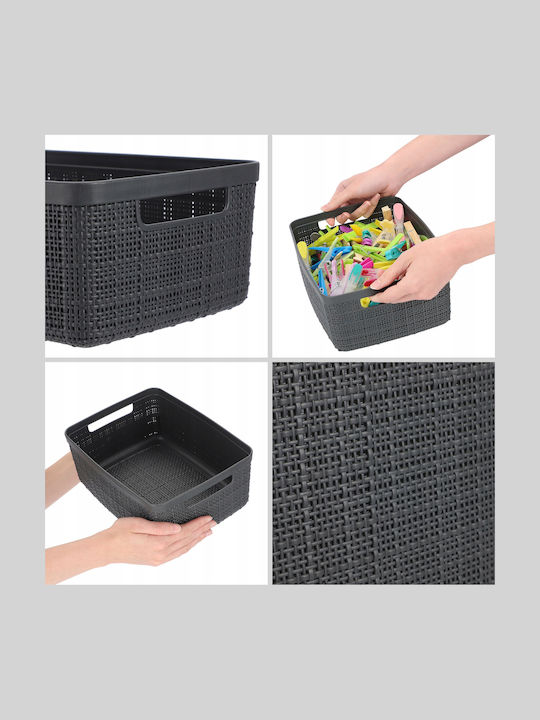 Curver Jute Καλάθι Αποθήκευσης Πλαστικό Γκρι 5lt