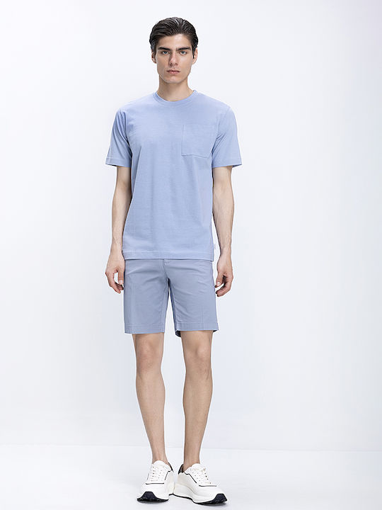 Basefield Herrenblusen Kurzarm T-Shirt Blau