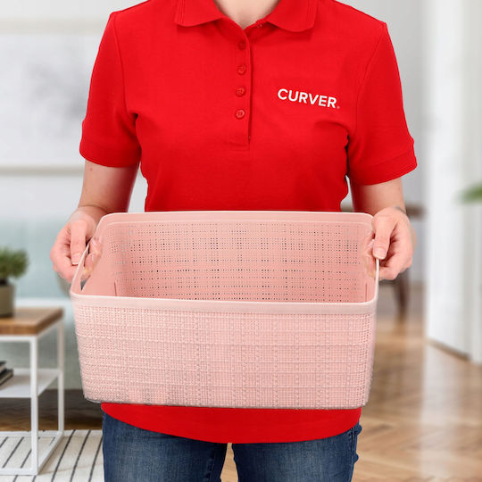 Curver Coș de Depozitare Plastic Roz 12lt 1buc