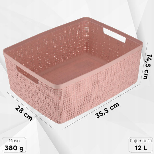 Curver Coș de Depozitare Plastic Roz 12lt 1buc