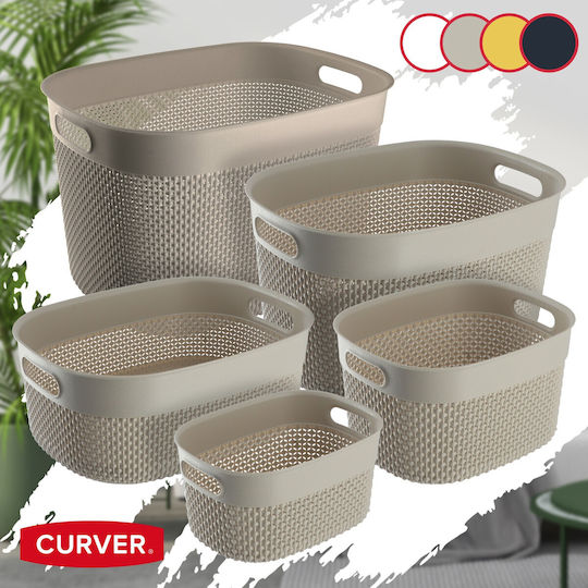 Curver Coș de Depozitare Bej 18lt 1buc