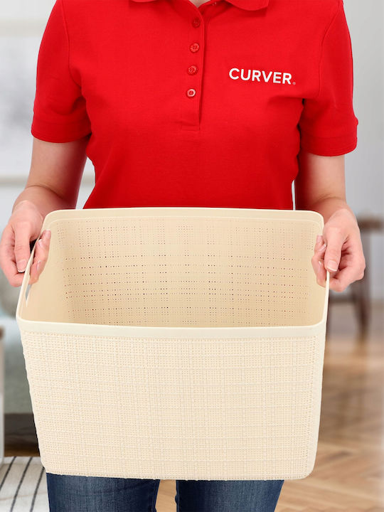 Jutekorb L 20l 36x28x23cm Cremefarbe