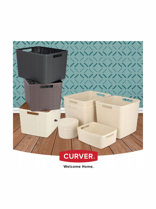 Jutekorb L 20l 36x28x23cm Cremefarbe