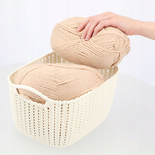 Curver Knit Καλάθι Αποθήκευσης Πλαστικό Μπεζ 8lt