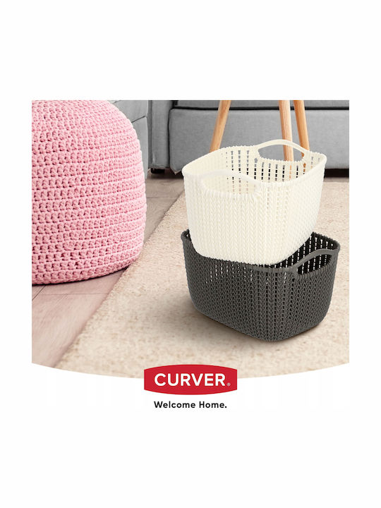 Curver Knit Καλάθι Αποθήκευσης Πλαστικό Μπεζ 8lt
