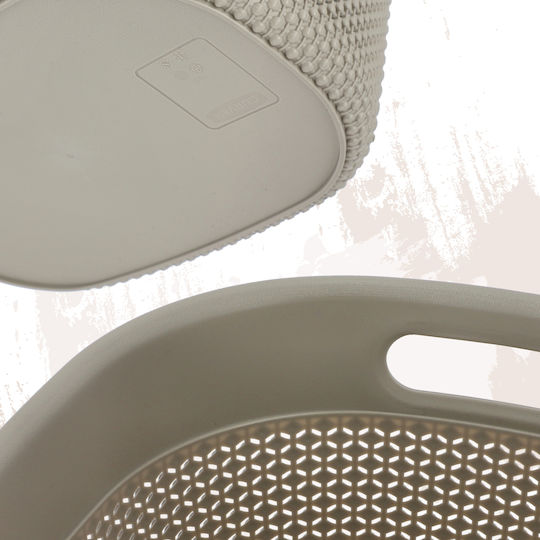Storage Basket Grozs Filo S 6l 26.6x22x15cm Beige