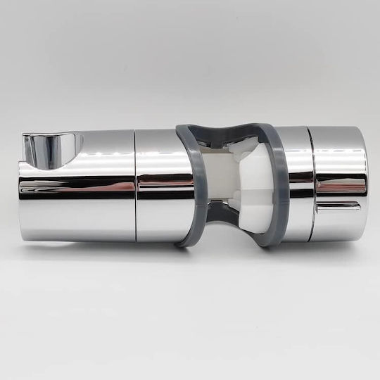 Chrome Adjustable Shower Clip Base 117mm x 40mm