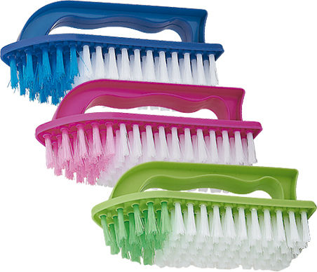81-172 Plastic Cleaning Brush with Handle Green 13x6cm