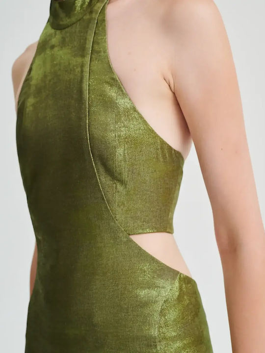 Maxi Evening Dress Olive