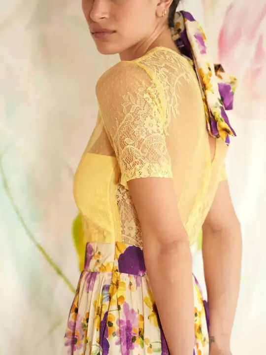 Summer Maxi Satin Dress Violette