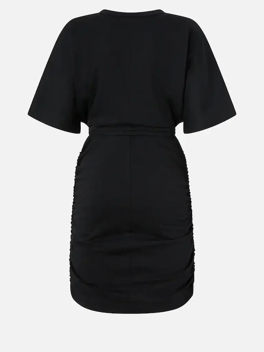 Καλοκαιρινό Mini T-shirt Φόρεμα Black
