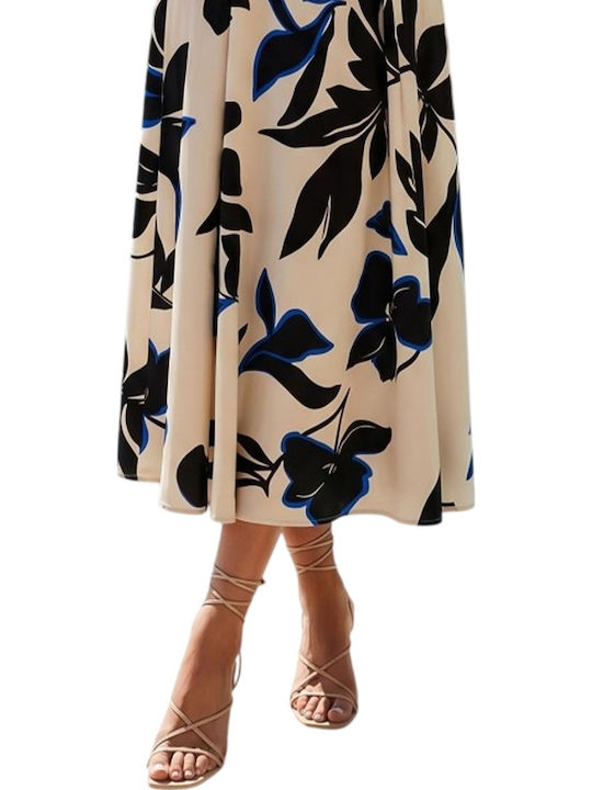 Summer Midi Dress Black and White