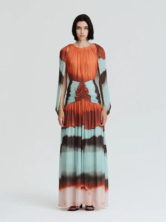 Maxi Drape Dress Multicolor