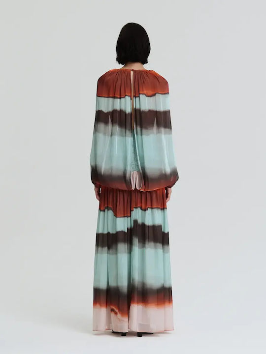 Maxi Drape Dress Multicolor