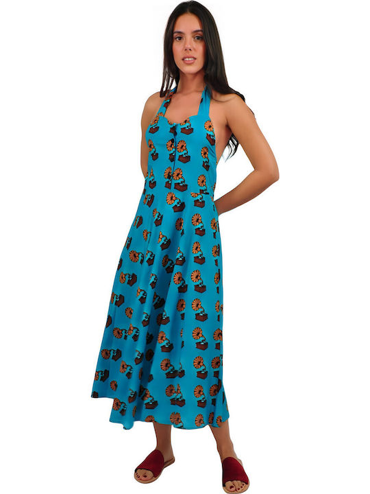 Summer Midi Dress Light Blue