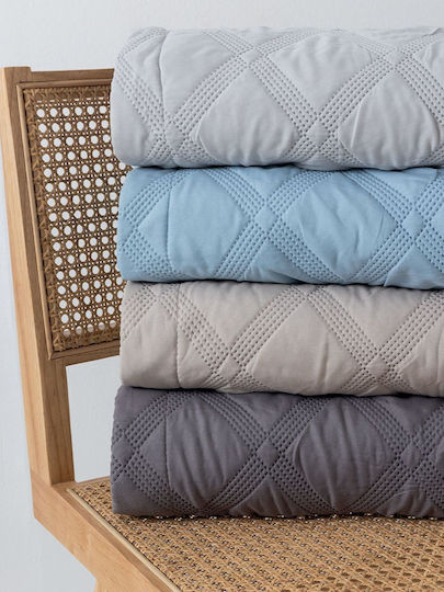 Palamaiki Set Coverlets Double Gray 220x240cm 3 Pieces