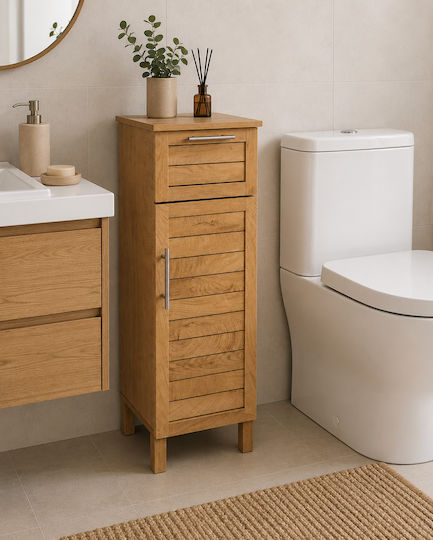MRShome Bathroom Cabinet 35x30x93cm Brown