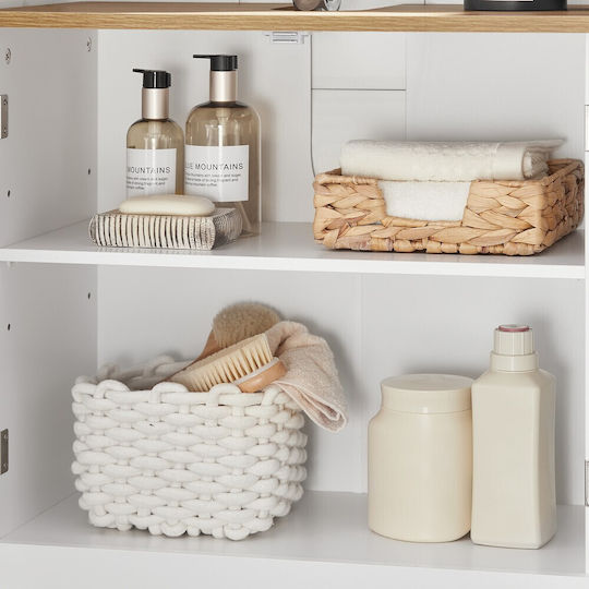 SoBuy Cabinet de baie L60xA30xÎ59cm Alb