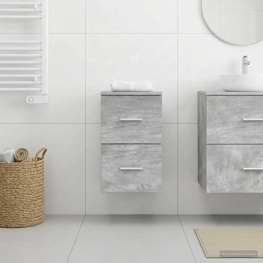 vidaXL Badezimmerschrank 30x35x50cm Grau