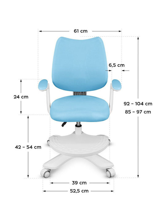 Schreibtischstuhl Blau 1Stück