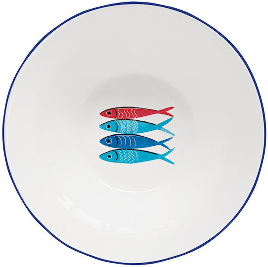 Marva Sardines Σαλατιέρα από Πορσελάνη Πολύχρωμη 22.5x22.5cm