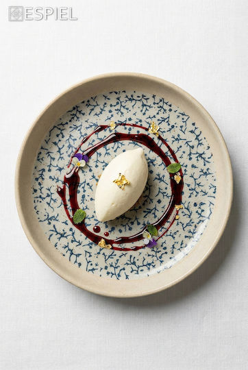 Espiel Blueberry Salad Bowl from Porcelain Beige 15x15x5cm 6 Pieces