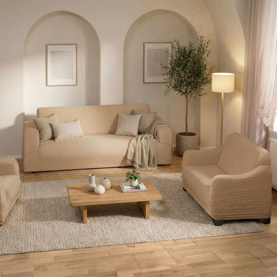 Linea Home Elastic Cover Two Seater Sofa Moka