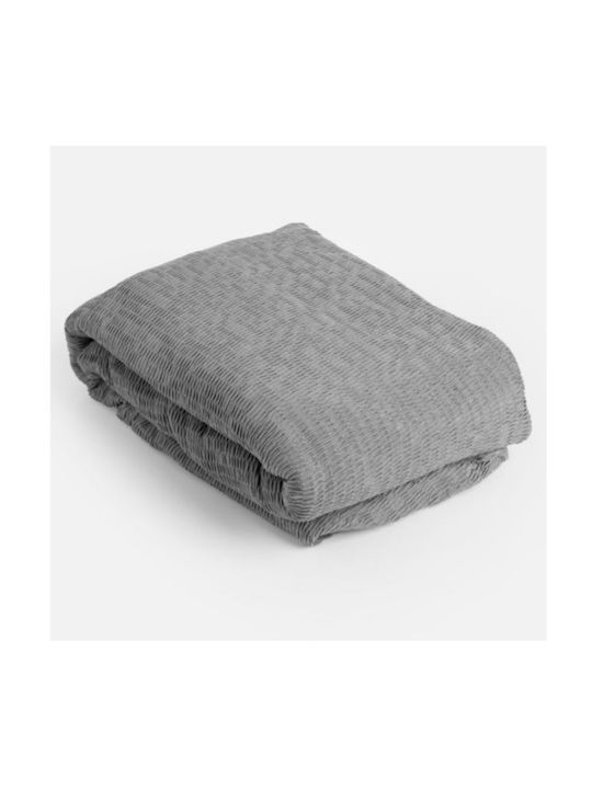 Elastic Cover for Double Sofa Suitable for Sofa with Armrests 130 170 Cm Gray
