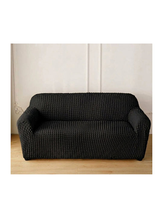 Ehome Elastic Cover for Four Seater sofa Black 1pcs CURLYX-4-Μαύρο
