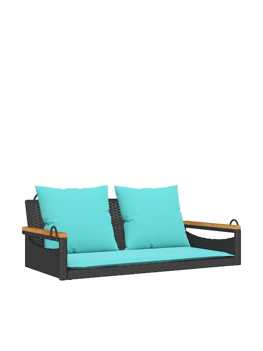 Κρεμαστή Κούνια 2 Θέσεων Rattan Μ109xΠ62xΥ40cm Γκρι Κρεμαστή Κούνια 2 Θέσεων Rattan Μ109xΠ62xΥ40cm Γκρι