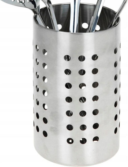 Excellent Houseware Σετ Kochutensilien mit Ständer 6Stück Silber