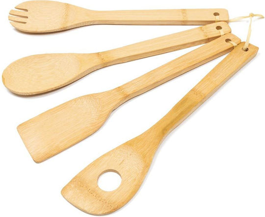Atmosphera Bamboo Cooking Utensil Set Brown 4pcs