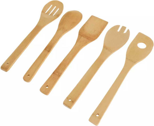 KING Hoff Set Bambus de Gătit cu Suport 5buc Maro
