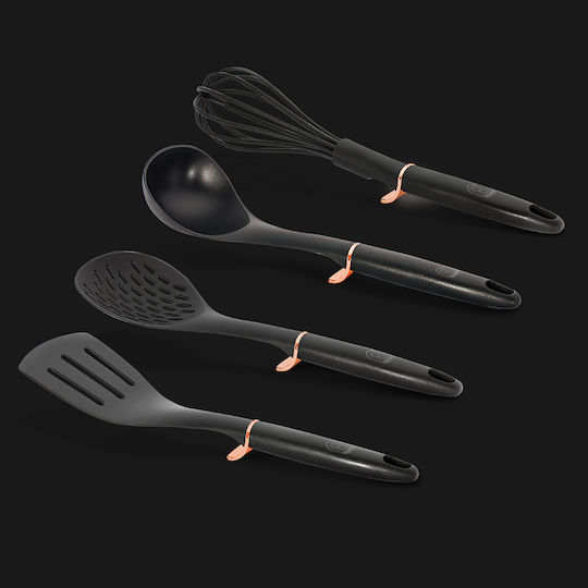 Berlinger Haus Plastic Cooking Utensil Set Black Black Rose Collection 4pcs