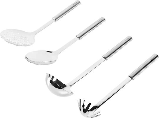 Brabantia Metallic Cooking Utensil Set Silver 4pcs