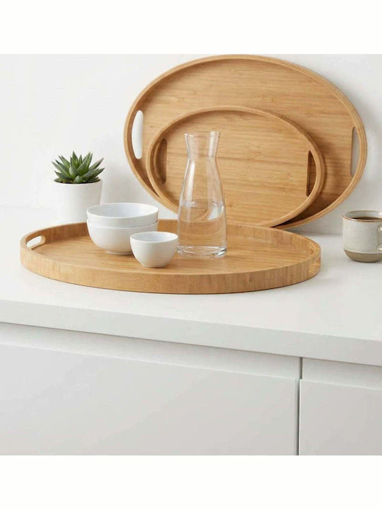 SteweHome Bamboo Δίσκος Σερβιρίσματος 45x30x29cm 3τμχ