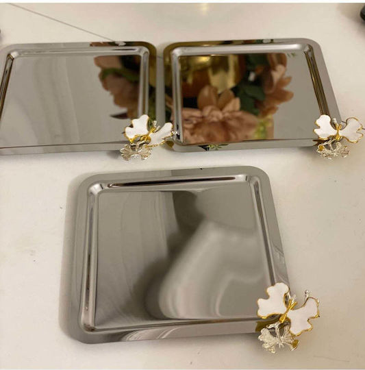 SteweHome Ανοξείδωτος Δίσκος Σερβιρίσματος 23x23cm 6τμχ