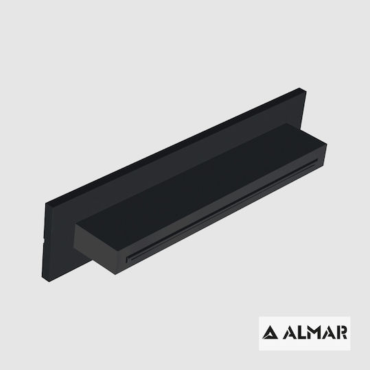 Almar XL-Waterfall Shower Head Rechteckig Duschkopf Black Matt