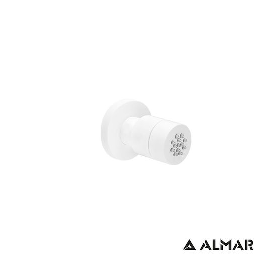 La Torre Round Στρογγυλή Κεφαλή Ντουζ 5cm White Matt